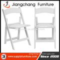 White Leather Cushion Wimbledon Resin Stacking Chairs JC-H47